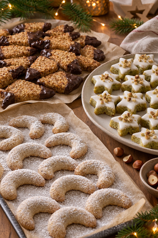 Adventsbackenbacken - Nussecken, Zimtsterne & Vanillekipferl